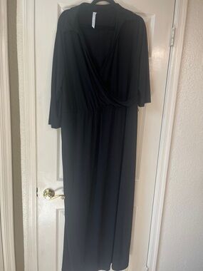 Collection B Black Maxi Wrap Dress